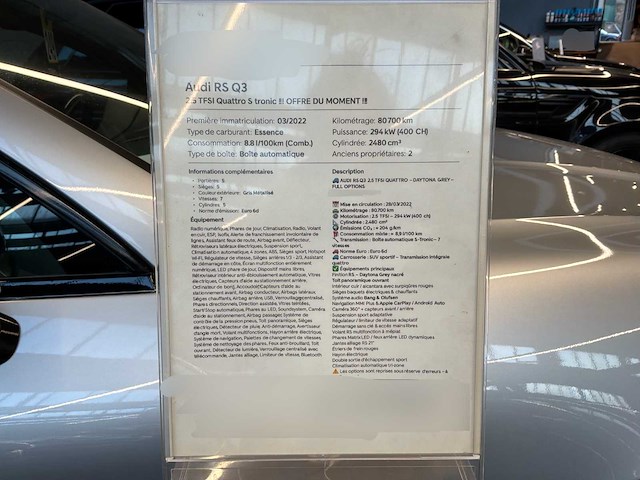 Audi rs q3 sport back 2022 - afbeelding 59 van  62