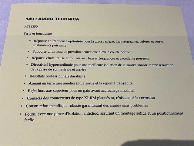 Audio-technica atm250 microfoon - afbeelding 3 van  3
