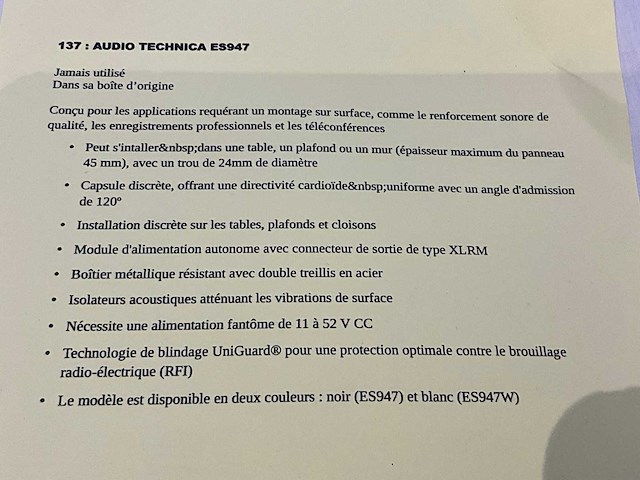 Audio-technica es947 microfoon - afbeelding 4 van  4