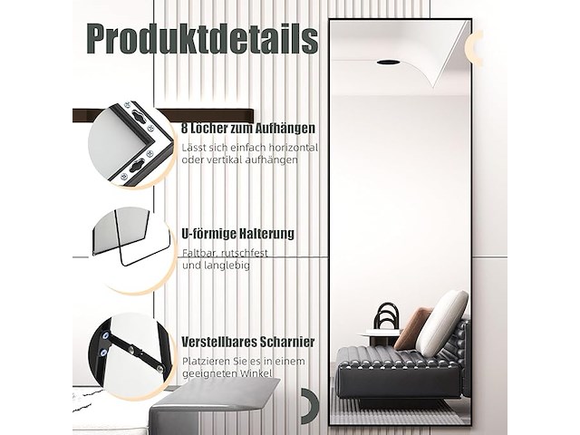 Aufhellen lichaamsspiegel (165 x 60 cm) - afbeelding 2 van  3