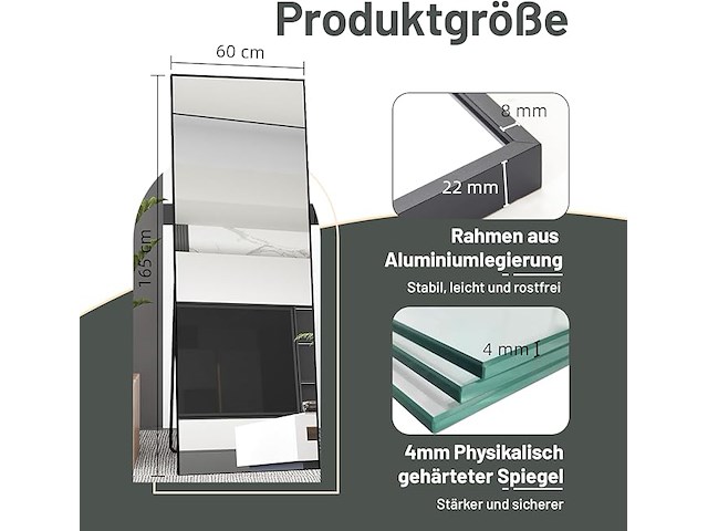Aufhellen lichaamsspiegel (165 x 60 cm) - afbeelding 3 van  3