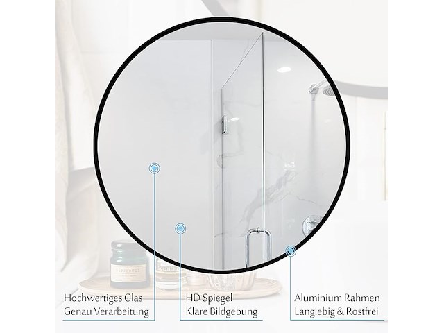 Aufhellen ronde spiegel (60cm) - afbeelding 3 van  3