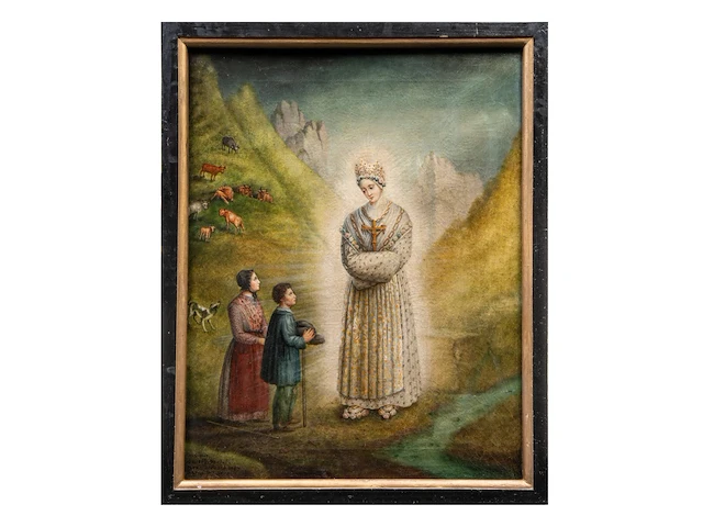 Auguste gaudry-vanhul (1781-1863), 'our lady of la salette', 1857, oil on canvas, 95 x 74 cm. (37.39 x 29.12 in.), frame: 102 x 81 cm. (40.15 x 31.89 in.) - afbeelding 2 van  7