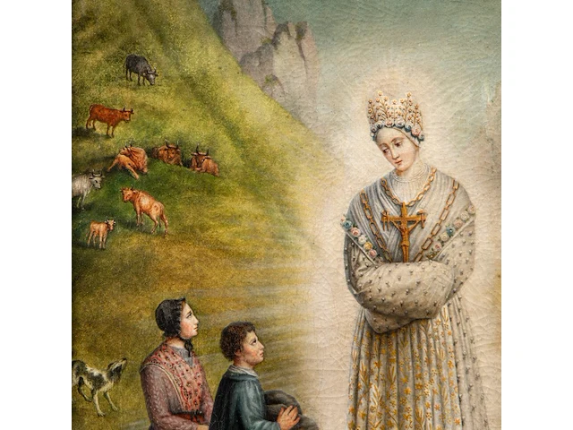 Auguste gaudry-vanhul (1781-1863), 'our lady of la salette', 1857, oil on canvas, 95 x 74 cm. (37.39 x 29.12 in.), frame: 102 x 81 cm. (40.15 x 31.89 in.) - afbeelding 5 van  7