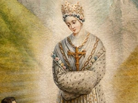 Auguste gaudry-vanhul (1781-1863), 'our lady of la salette', 1857, oil on canvas, 95 x 74 cm. (37.39 x 29.12 in.), frame: 102 x 81 cm. (40.15 x 31.89 in.) - afbeelding 6 van  7