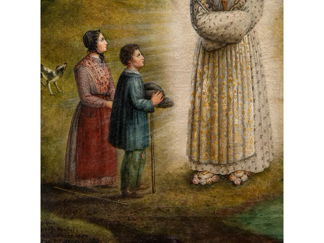 Auguste gaudry-vanhul (1781-1863), 'our lady of la salette', 1857, oil on canvas, 95 x 74 cm. (37.39 x 29.12 in.), frame: 102 x 81 cm. (40.15 x 31.89 in.) - afbeelding 7 van  7