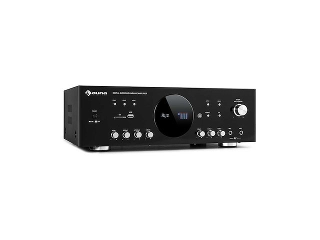 Auna amp-218 bluetooth amplificador surround digital 5.1 2x120w 3x50w rms 2x microfones - afbeelding 1 van  1