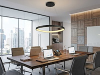Auren design hanglamp zwart 62cm 50w led cct 3 kleur & 3 stappen dimmen(1x) - afbeelding 3 van  6