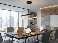 Auren design hanglamp zwart 62cm 50w led cct 3 kleur & 3 stappen dimmen(2x) - afbeelding 2 van  6