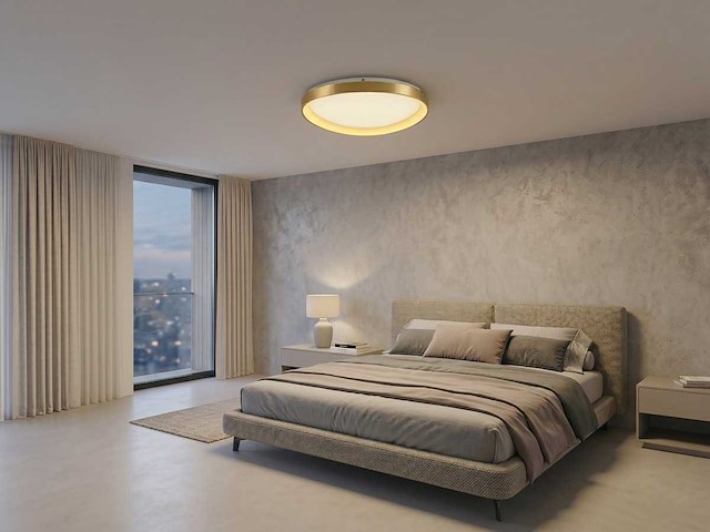 Auren design plafondlamp goud 62cm 50w led cct 3 kleur & 3 stappen dimmen(1x) - afbeelding 1 van  6