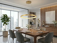 Auren goud hanglamp 62cm 50w led cct 3 kleur & 3 stappen dimmen(1x) - afbeelding 3 van  5