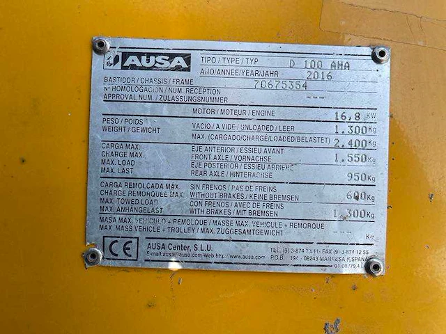 Ausa - 2016 - d 100 - dumper - afbeelding 4 van  29