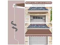 Authentiek aluminium buitenjaloezie met handmatig mechanisme - 3,6x3m - afbeelding 1 van  4