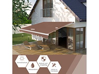 Authentiek aluminium buitenjaloezie met handmatig mechanisme - 3,6x3m - afbeelding 2 van  4