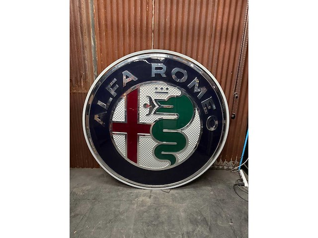 Authentique enseigne lumineuse alfa roméo xxl - various light equipment - afbeelding 1 van  5