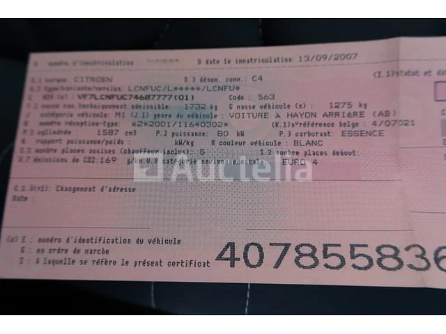 Auto citroën c4 (2007-83,875 km-vin:vf7lcnfuc74687777) - afbeelding 18 van  39