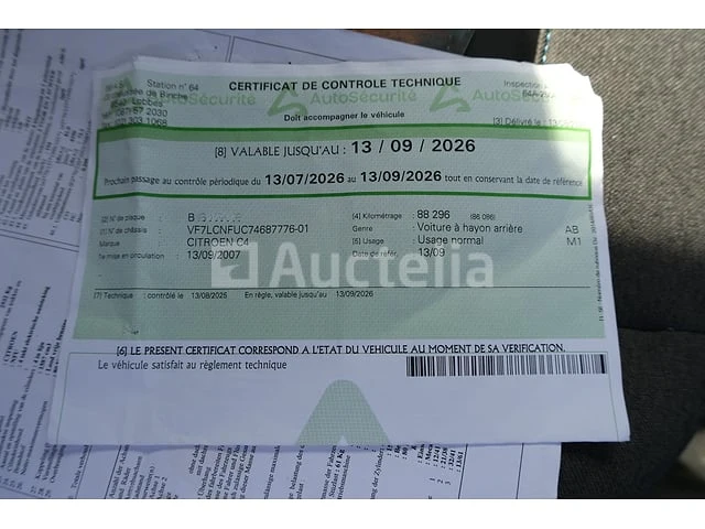 Auto citroën c4 (2007-89,473 km-vin:vf7lcnfuc74687776) - afbeelding 28 van  37