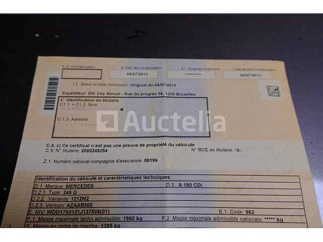 Auto mercedes-benz a 180 cdi (2013-135,854 km-vin:wdd1760121j137508) - afbeelding 8 van  36