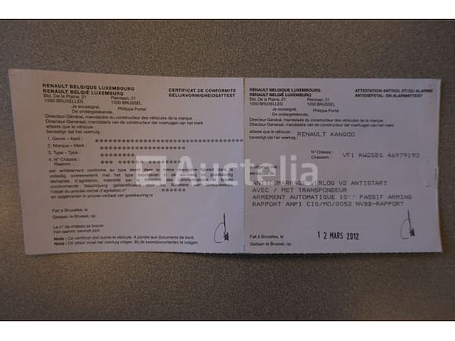 Auto (ongeluk - voor onderdelen) renault kangoo (2012-vin:vf1kw25b546979193) - afbeelding 53 van  58