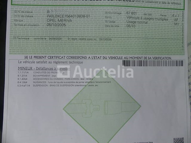 Auto opel meriva (2005-68,559 km-vin:w0l0xce7564013838) - afbeelding 13 van  26