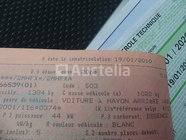 Auto peugeot 206+ (2010-93,338 km-vin:vf32mhfxa9y166539) - afbeelding 10 van  30