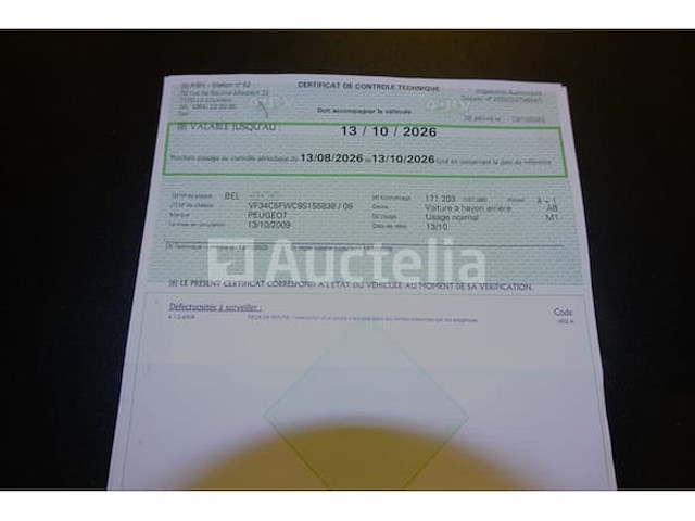 Auto peugeot 308 (2009-172,289 km)(vin:vf34c5fwc9s155838) - afbeelding 17 van  35
