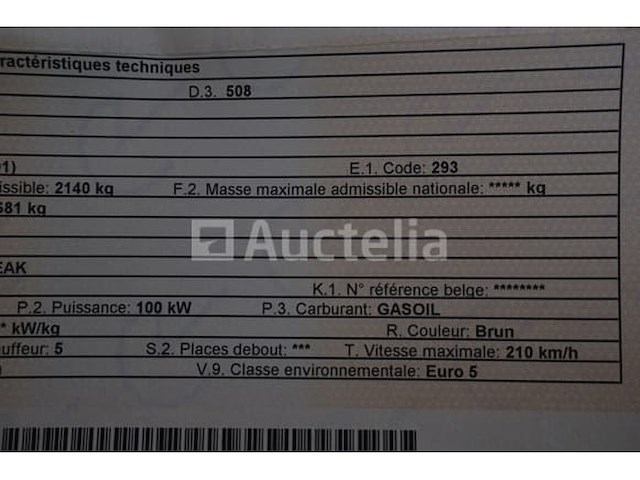 Auto peugeot 508 sw (2012-269,799 km-vin:vf38erhr8cl070627) - afbeelding 28 van  52