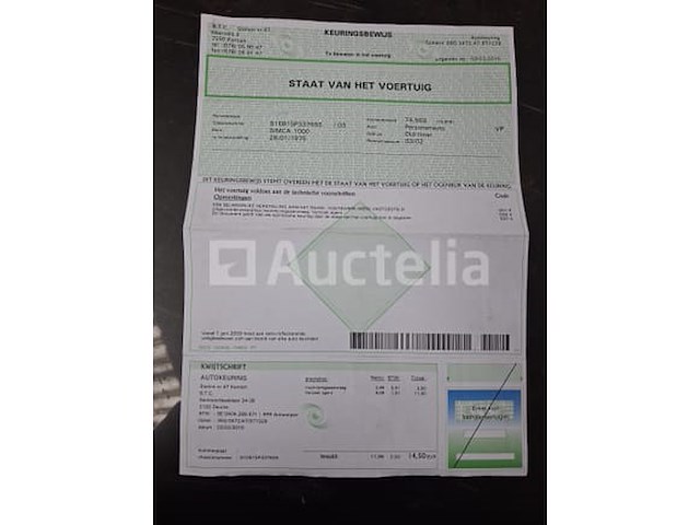 Auto simca 1000 (1975 (ca. 79.000 km-vin:s1eb15p337655) - afbeelding 16 van  16