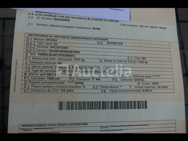 Auto skoda roomster (2012-110.147 km-vin:tmbnl65joc7035280) - afbeelding 30 van  47