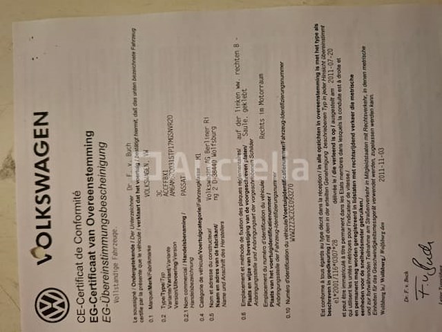 Auto volkswagen passat estate (2011-291,315 km)(vin: wvwzzz3czce093270) - afbeelding 29 van  42