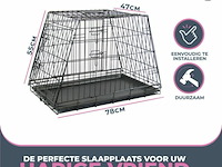 Autobench - zwart - 78 x 47 x 55cm - afbeelding 3 van  4