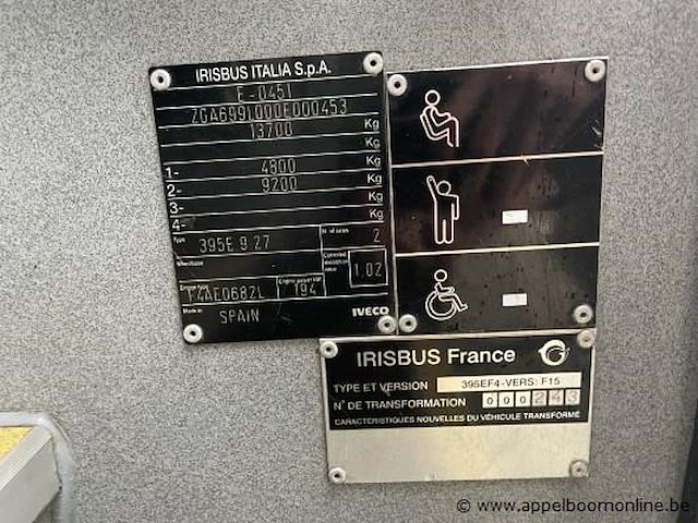 Autobus iveco irisbus, midirider, zga699l00e00453, 1e inschr 13/12/06, 5880cm³, diesel, km stand vlgs ltst keuring 245 269km, keuring geldig to 09/25, identificatieverslag, inschrijvingsbewijs, gelijkvormigheidsattest - afbeelding 5 van  25