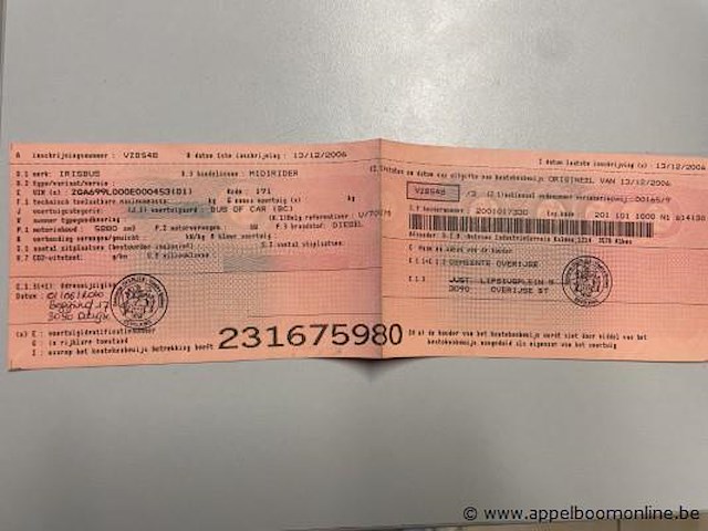 Autobus iveco irisbus, midirider, zga699l00e00453, 1e inschr 13/12/06, 5880cm³, diesel, km stand vlgs ltst keuring 245 269km, keuring geldig to 09/25, identificatieverslag, inschrijvingsbewijs, gelijkvormigheidsattest - afbeelding 13 van  25