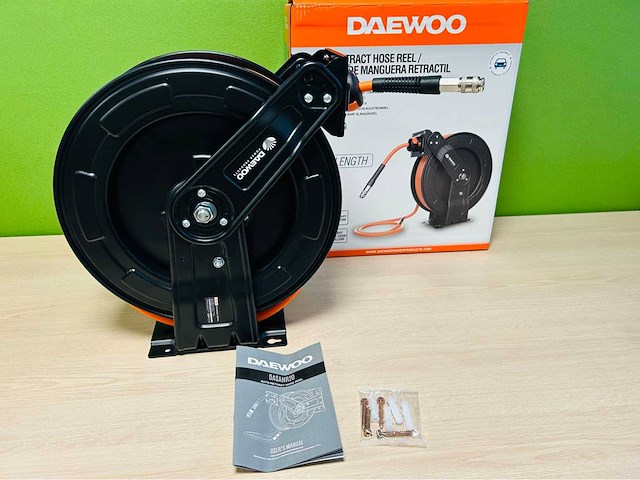 Automatisch oprolbare luchtslanghaspel daewoo dasahr20 20m 2025 nieuw - afbeelding 1 van  1