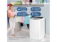 Automatische wasmachine 10 cycli wascapaciteit 4,5 kg - afbeelding 3 van  7