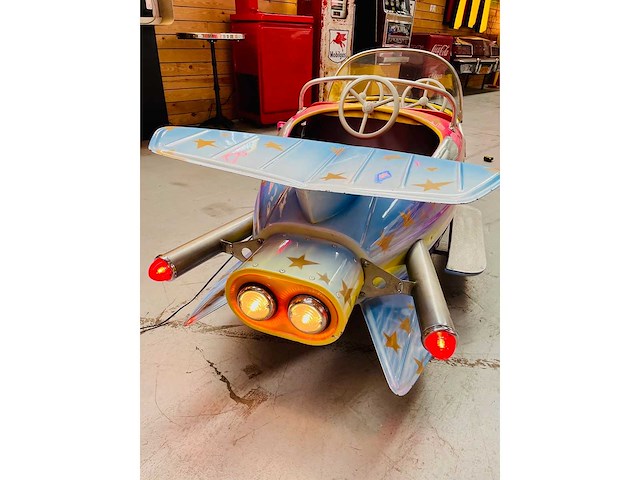 Autopede / avion de manège en métal des années 50 - other home accessories - afbeelding 13 van  13