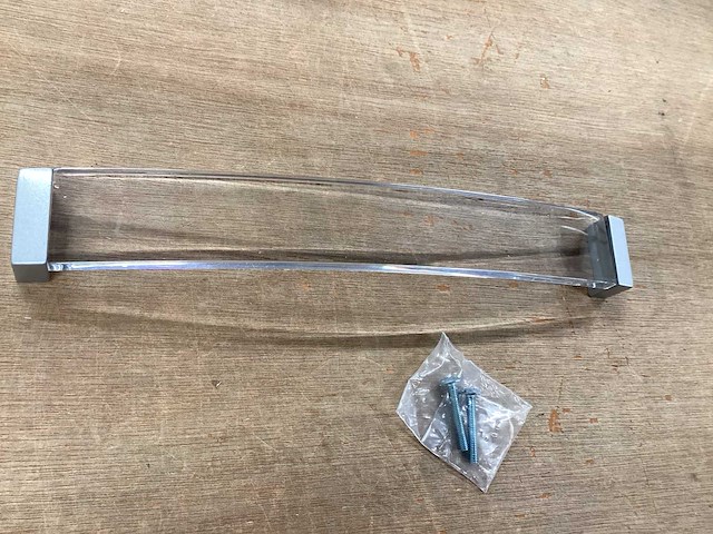 Avenue meubelgreep 224 mm, transparant mat chroom (50x) - afbeelding 1 van  5