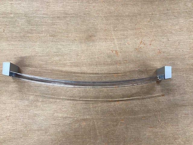 Avenue meubelgreep 224 mm, transparant mat chroom (50x) - afbeelding 3 van  5