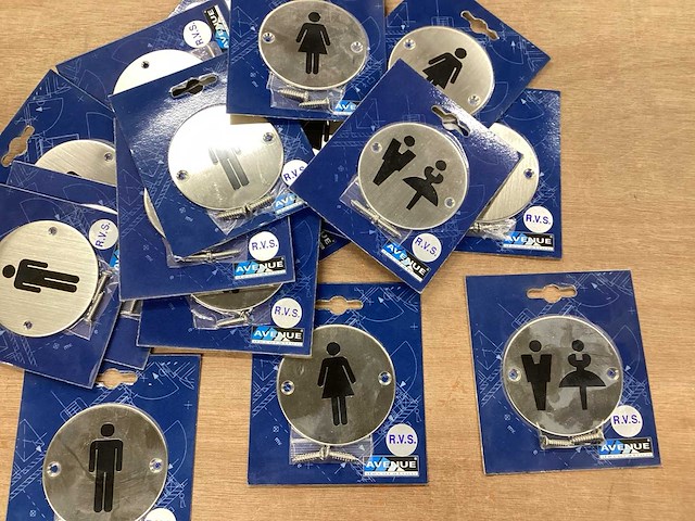 Avenue pictogram voor toilet rvs (20x) - afbeelding 1 van  4