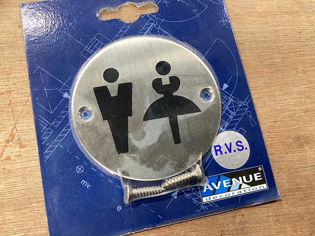 Avenue pictogram voor toilet rvs (20x) - afbeelding 2 van  4
