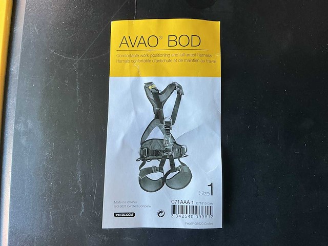 Avo bod c71aaa veiligheid harnas - afbeelding 1 van  2
