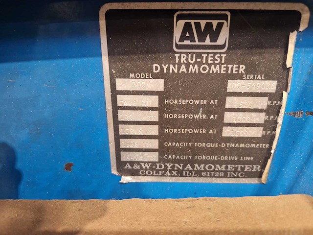 Aw 200 tru test dynamometer testbank overige tractor - afbeelding 2 van  4