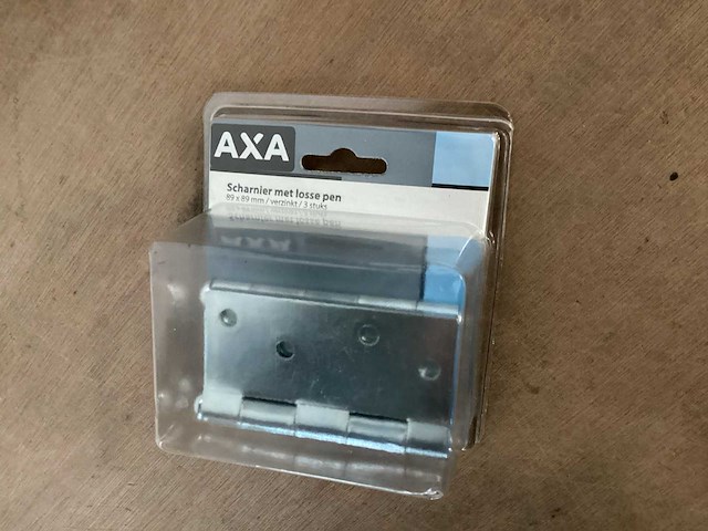 Axa scharnier 89x89 mm, rechte hoek, 3 pack (64x) - afbeelding 2 van  3