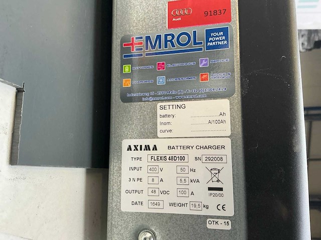 Axima flexis 48d100 acculader - afbeelding 3 van  5