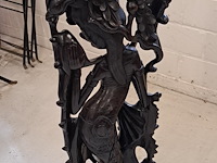 Aziatisch houtsnijwerk - afbeelding 2 van  2