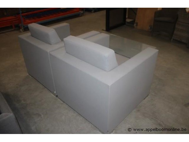 Azur fauteuils licht grijs incl. salotafel - afbeelding 2 van  2