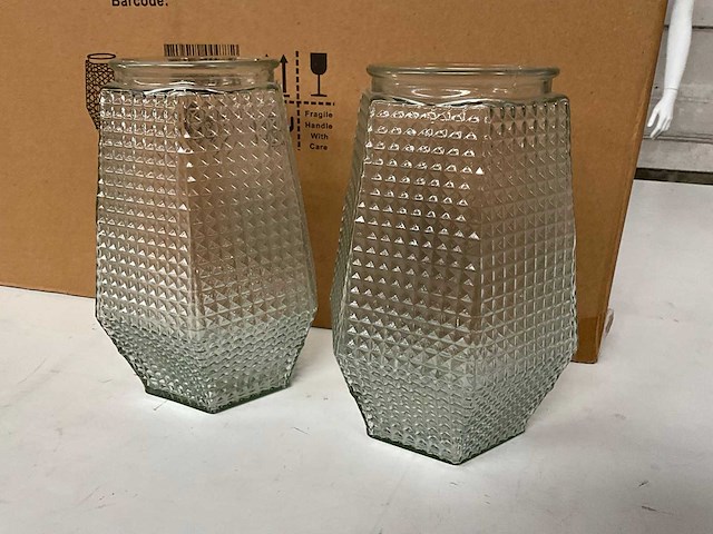 B-living hakbijlglass vaas +/- 23 hoog (16x) - afbeelding 4 van  5