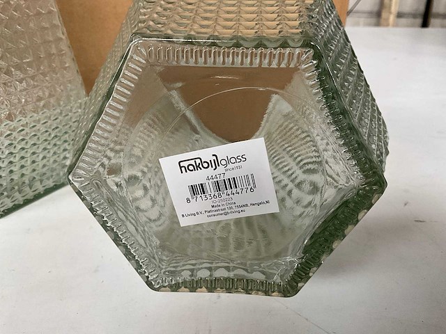 B-living hakbijlglass vaas +/- 23 hoog (16x) - afbeelding 5 van  5