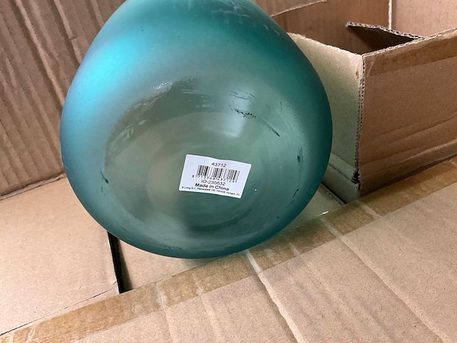 B-living vaas green/blue +/- 17 cm hoog (30x) - afbeelding 4 van  5