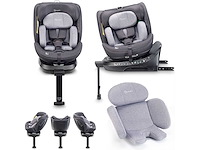 Babygo move 360 autostoeltje - i-size roterend autostoeltje met isofix - voor kinderen van 40 tot 150 cm - grijs - afbeelding 2 van  8